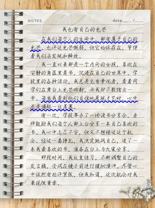 我有属于自己的光芒作文600字