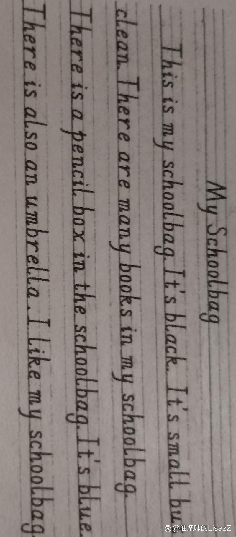 My schoolbag英语作文怎么写？