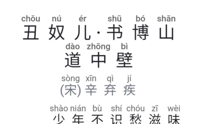 丑奴儿博山道中壁PPT古诗如何赏析？