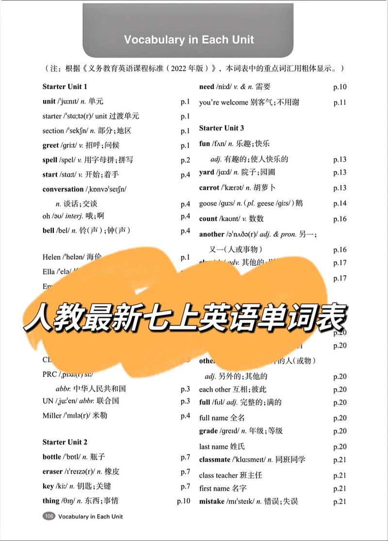 人教版七年级上册英语单词表怎么记?