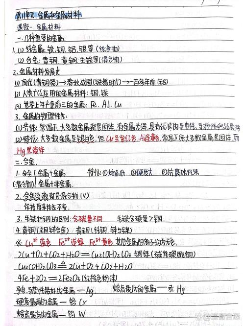 九年级化学金属和金属材料有哪些核心考点?