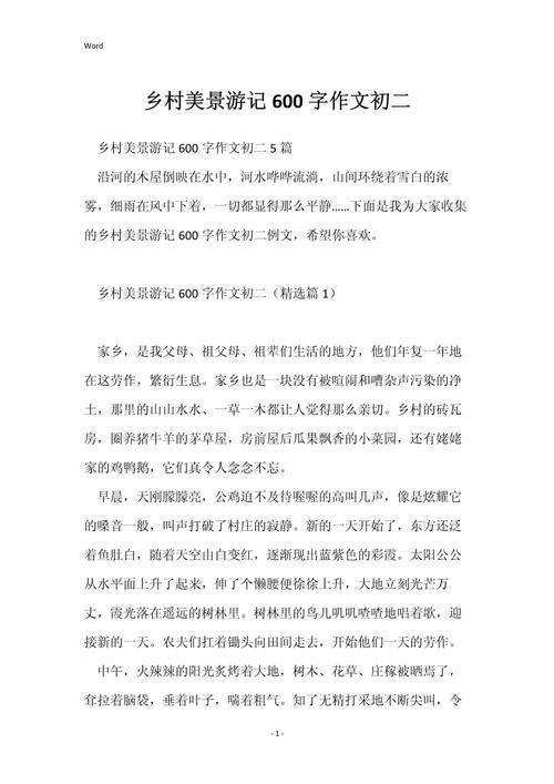 闲对风光独自游作文600字