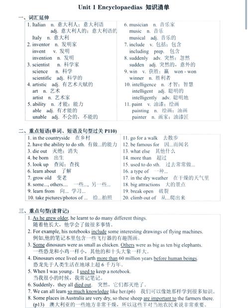 八年级上册英语复习资料人教版