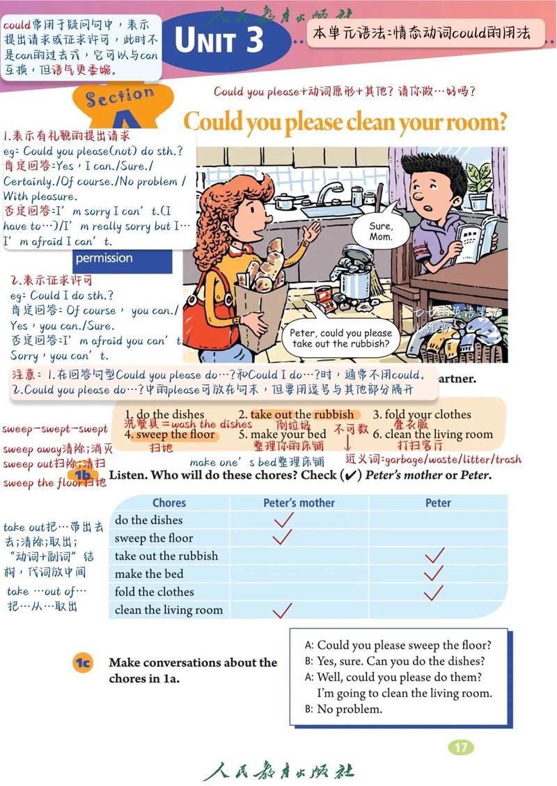 人教版八下英语三单元重点是什么?