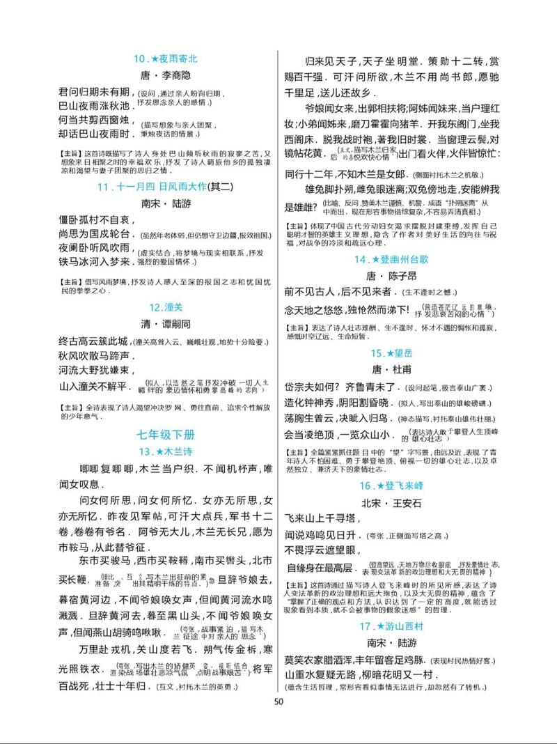 中考古诗词考课内还是课外