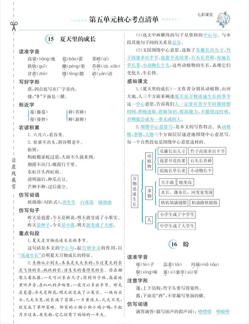 人教版六年级上册语文单元复习重点有哪些？