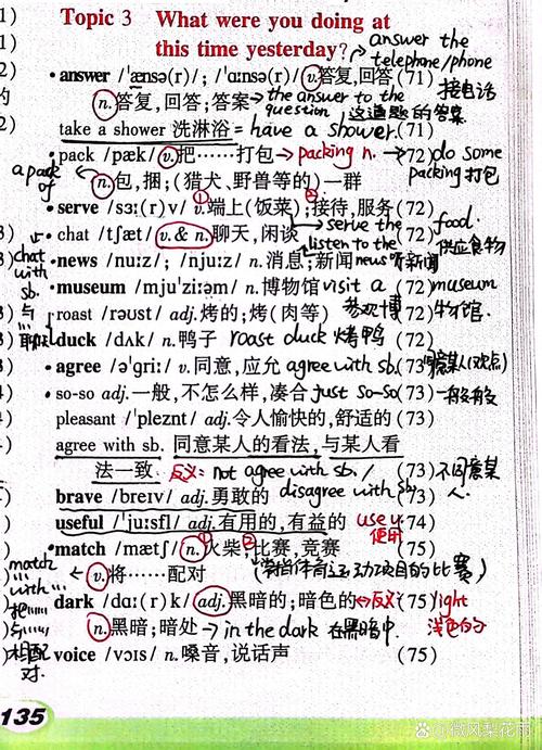 八年级上册第三单元英语单词表有哪些?