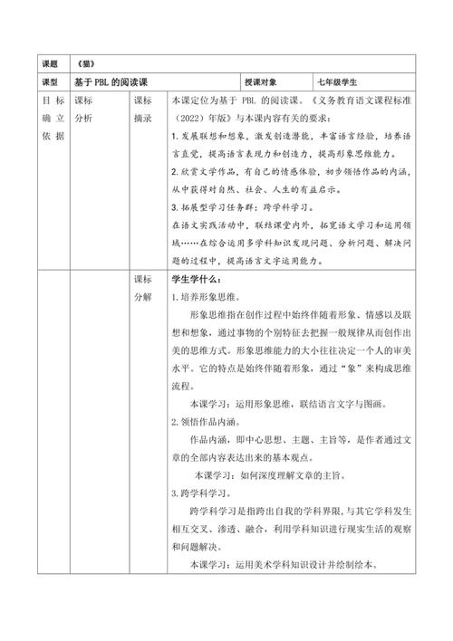 部编版七年级语文上册教案有哪些重点内容?
