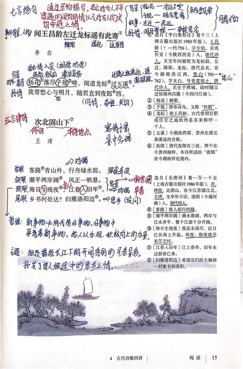 七年级上册语文古诗四首主旨情感解析?