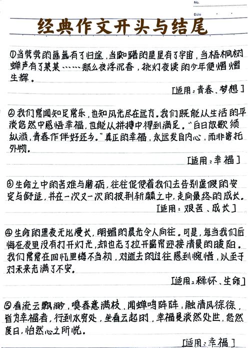 如何写出精彩作文开头与结尾？