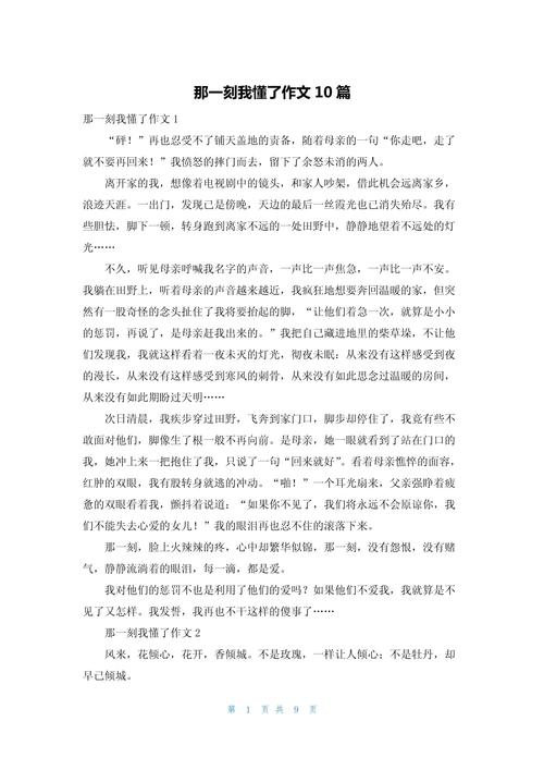 初三作文600字,如何写出我懂了的真情实感?