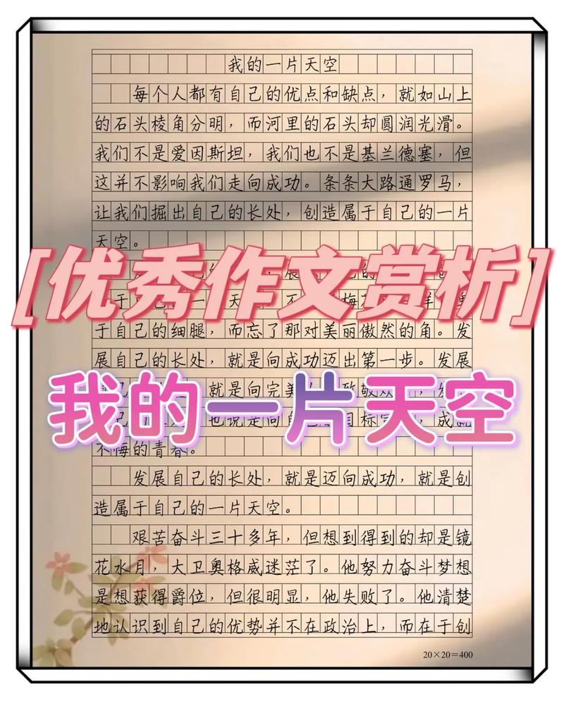 给自己世界一片晴朗作文