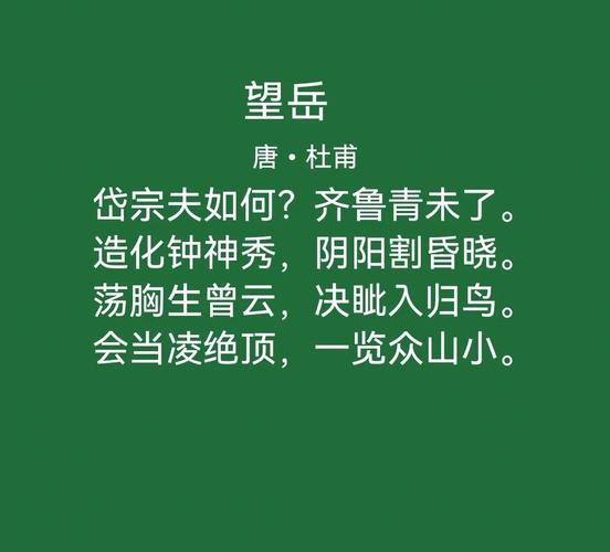 望岳古诗原文七年级下册