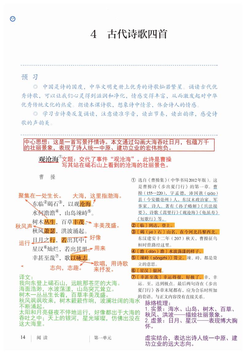 七年级上册古诗作者常识