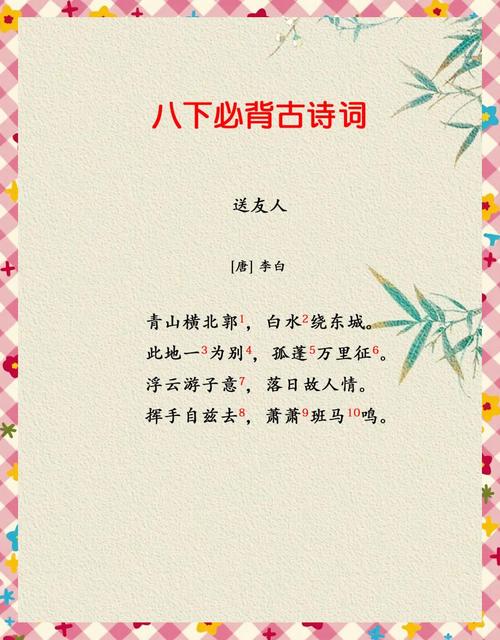 八下第一单元课外古诗词有哪些？