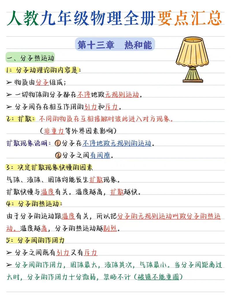 九年级物理全一册知识点有哪些核心考点？
