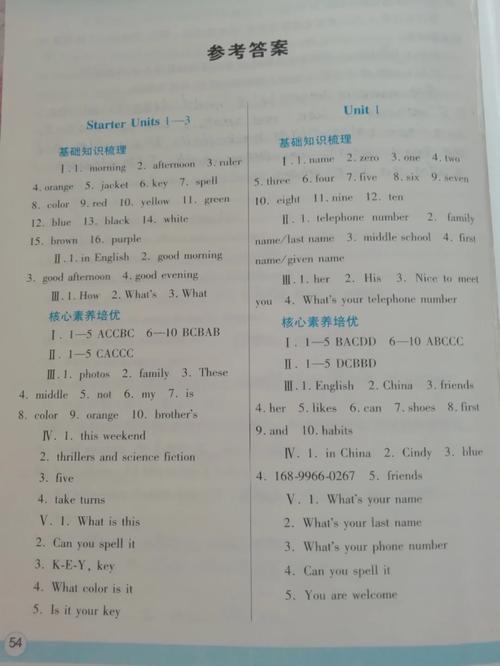 基础训练七年级上册英语答案在哪里找？
