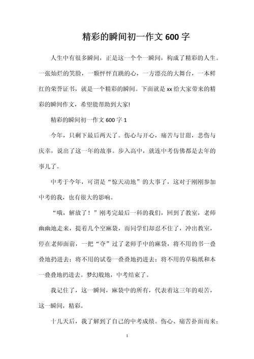 初一叙事作文600字如何写好?