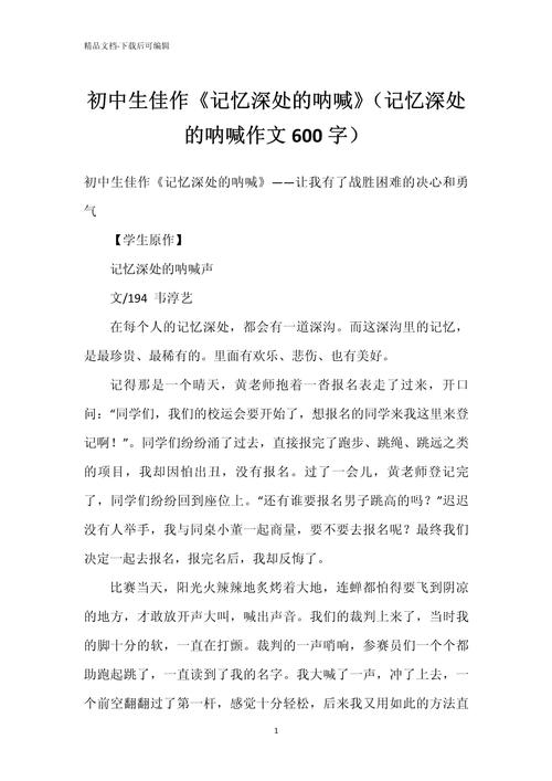 初中记叙文600字作文该怎么写?