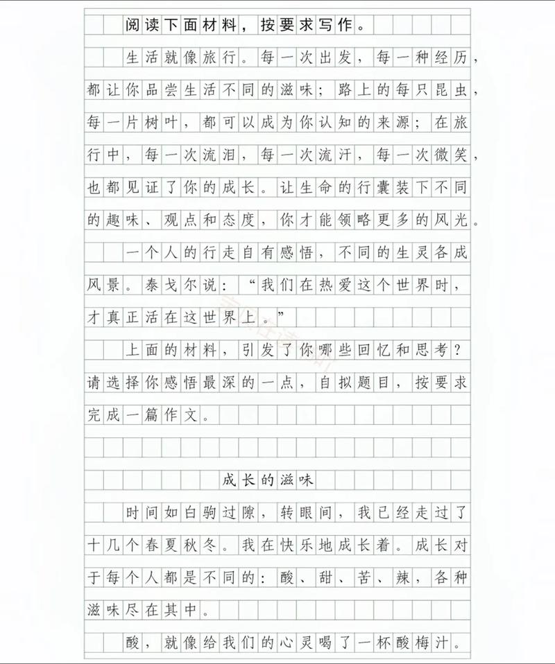 2010年中考满分作文