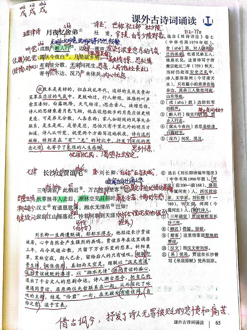 九年级上册课外古诗词诵读,学什么?怎么学?