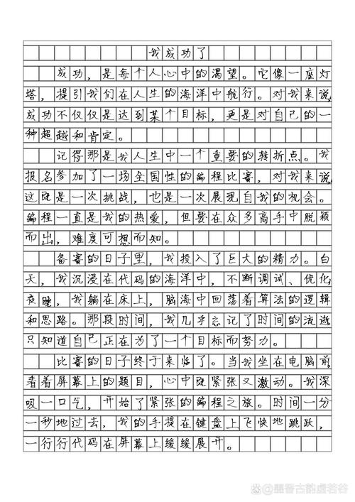 那次我成功作文600,藏着什么成长故事?