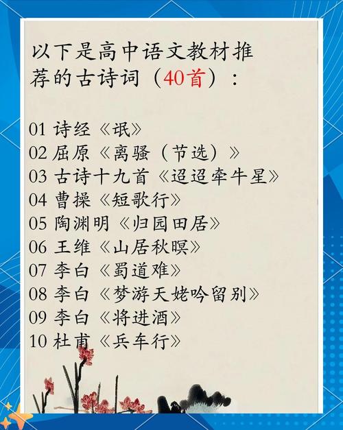 高中必背古诗朗诵百度云资源哪里找?