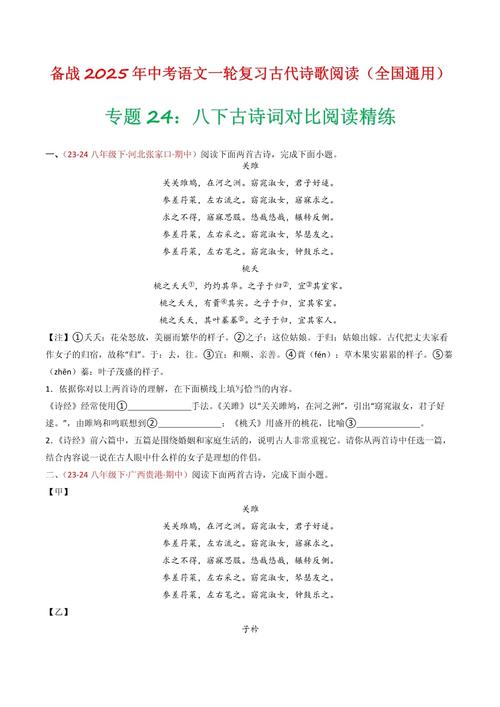 2025年中考古诗真题考什么？