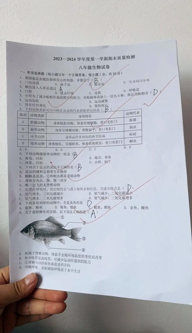 济南版八年级上册生物试题重点难点是什么？