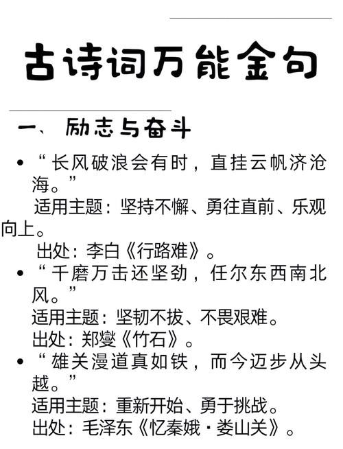 古诗入议论文，选哪些？如何用？