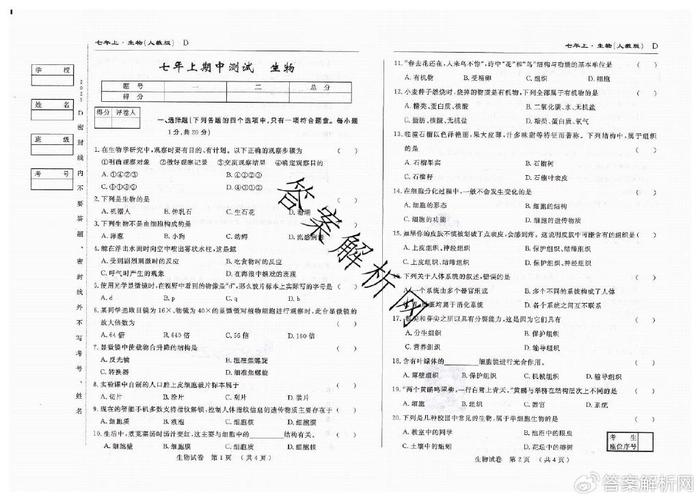 2025名校调研卷七年级有何命题特点？