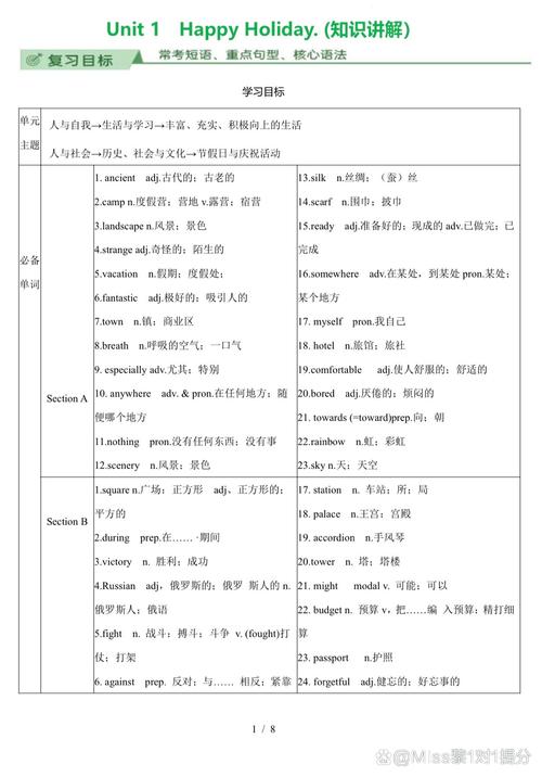 八年级上英语核心知识点有哪些？