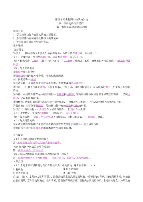 人教版八年级上册生物课件重点难点是什么？