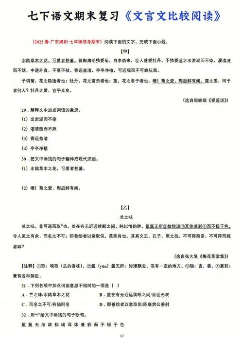 七上课外古诗文阅读训练如何高效提分？