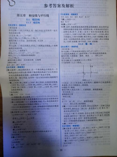 七年级下册数学书习题答案哪里能找到？