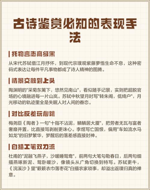 表现手法古诗题有哪些常见类型及答案?