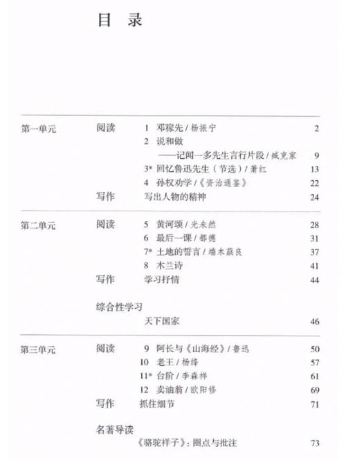 人教版七年级下册语文目录有哪些重点课文？