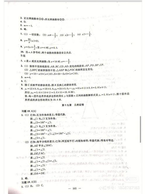 八年级上册数学练习册答案哪里能找到？