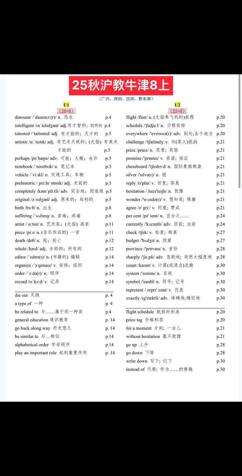 牛津英语八年级上册单词表怎么高效记？