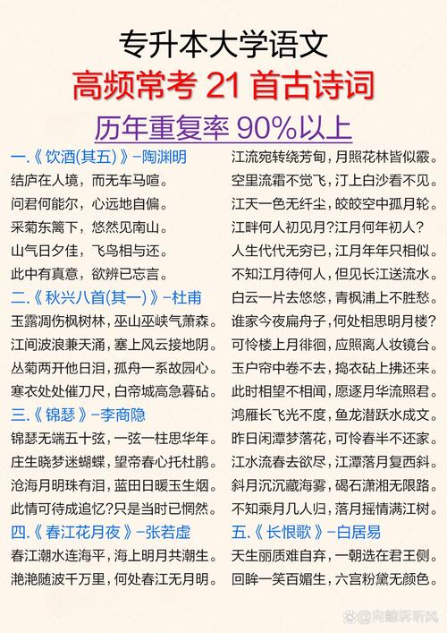 哪30首古诗是语文择校最容易考的？