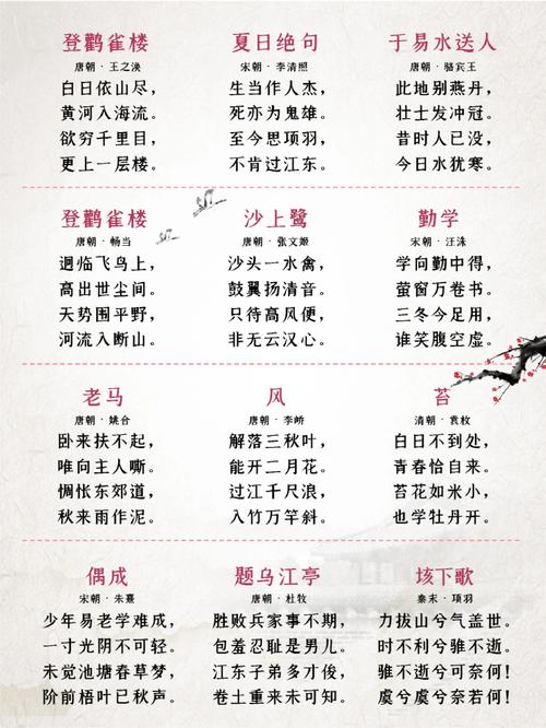 30首励志课外古诗词,哪首最打动你?