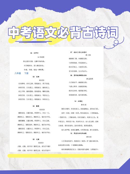 2025中考语文古诗文考什么?