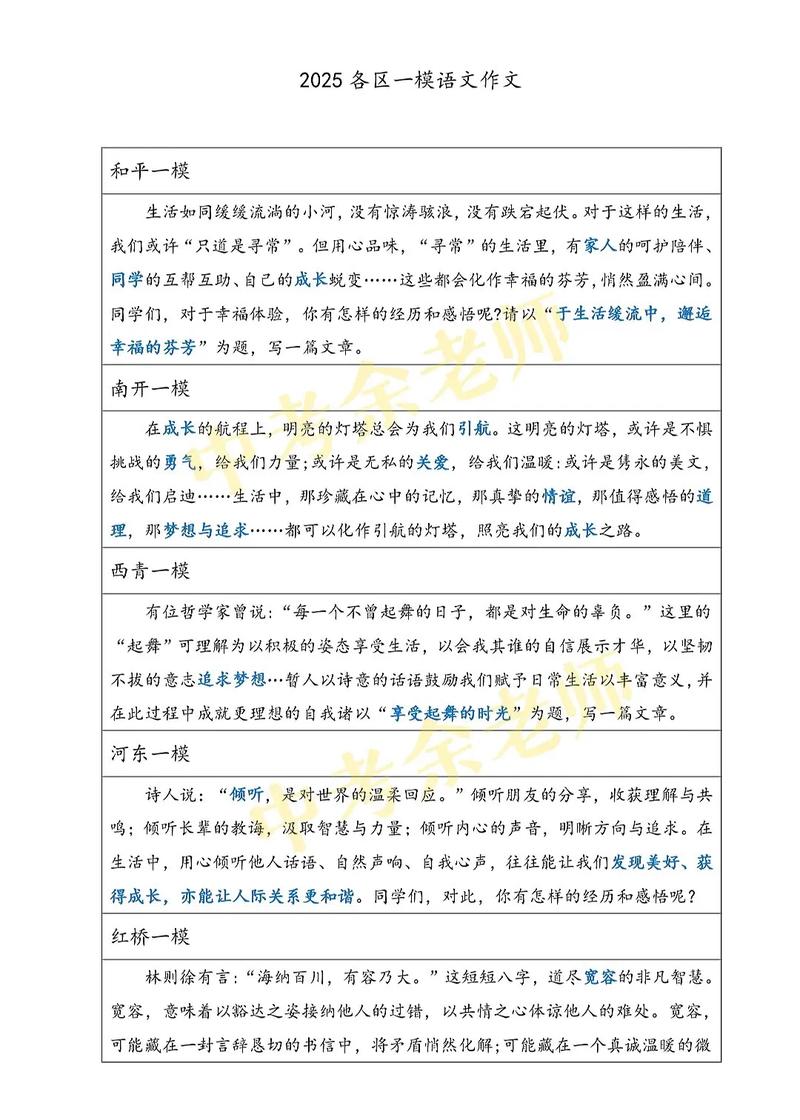 2025一模作文题如何审立意?