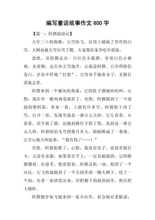 600字初中童话如何写出彩?