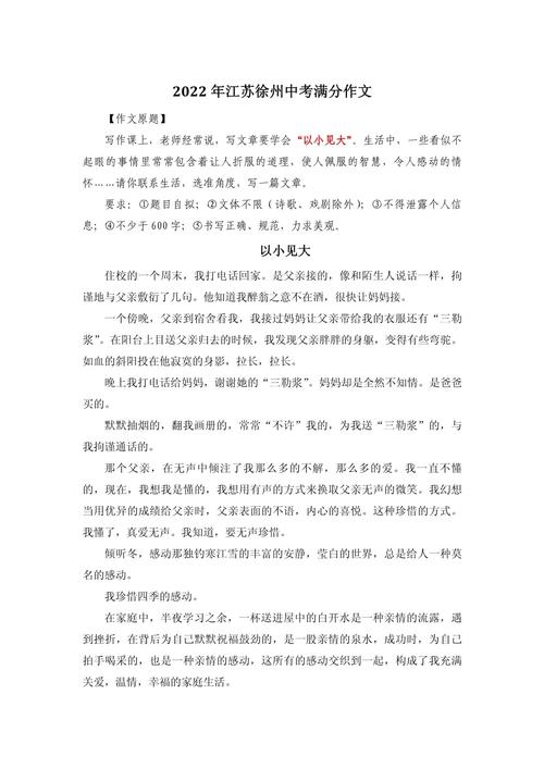 如何以小见大,写出高分作文素材?