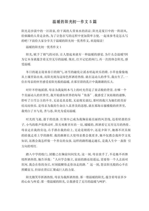 阳光里的温暖,藏着怎样的故事?