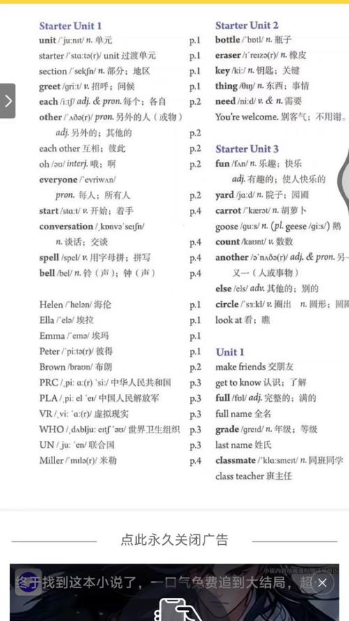 七年级上册英语单词人教版有哪些重点?