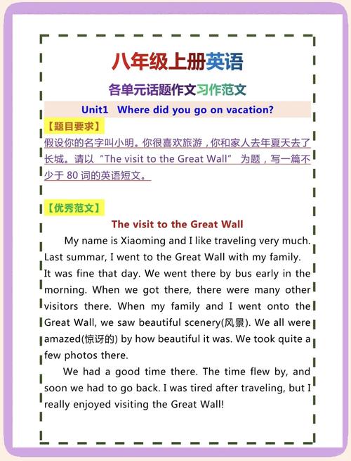八年级英语作文范文有哪些实用技巧？