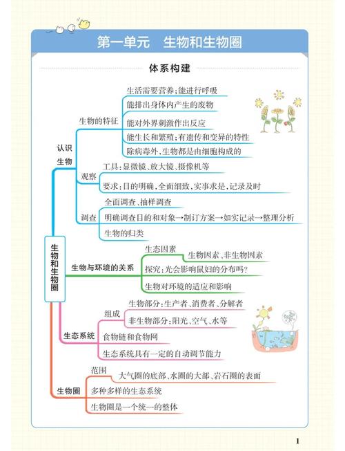 七年级上册生物知识点归纳有哪些重点？