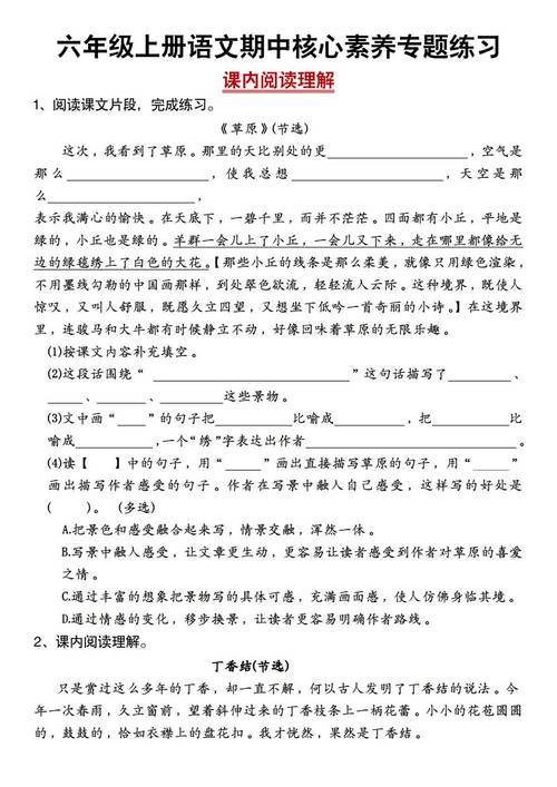 六年级语文课内阅读训练如何高效提分？